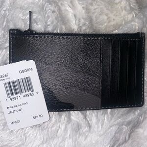 Coach Zip Card Case With Camo Print